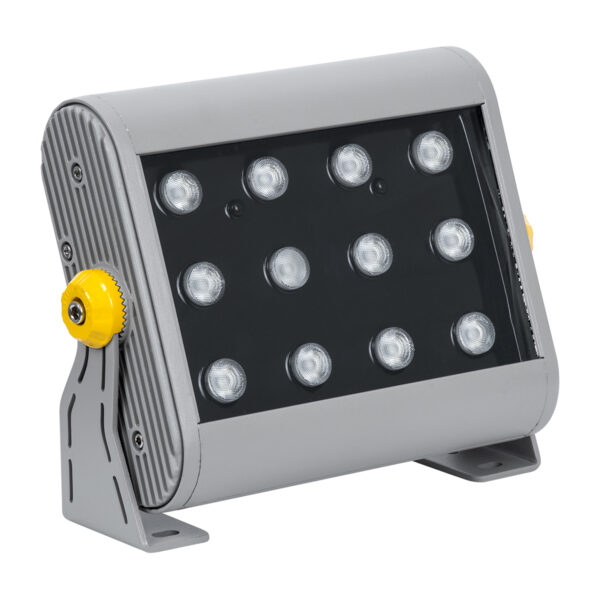 GloboStar® FLOOD-HENA 90641 Προβολέας Wall Washer για Φωτισμό Κτιρίων LED 24W 2400lm 30° DC 24V Αδιάβροχο IP65 Μ22.5 x Π6 x Υ16.5cm Πολύχρωμο RGB DMX512 - Ασημί - 3 Years Warranty - Image 2