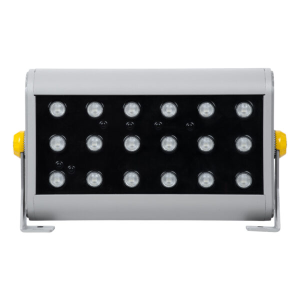 GloboStar® FLOOD-HENA 90642 Προβολέας Wall Washer για Φωτισμό Κτιρίων LED 36W 3600lm 30° DC 24V Αδιάβροχο IP65 Μ30 x Π6 x Υ17cm Πολύχρωμο RGB DMX512 - Ασημί - 3 Years Warranty - Image 3