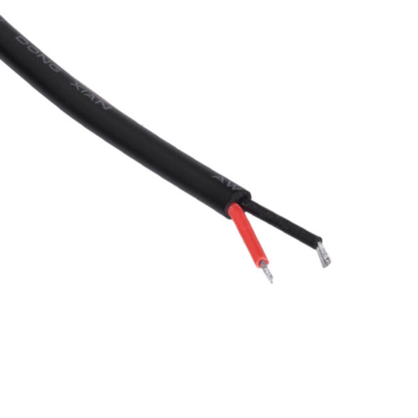 GloboStar® 70749 Καλώδιο Τροφοδοσίας DC 2 Μέτρων από Jack Male 2.1x5.5mm σε 2 x 0.3mm Ατερμάτιστο Καλώδιο Μ200 x Π1.1cm Μαύρο - Image 3