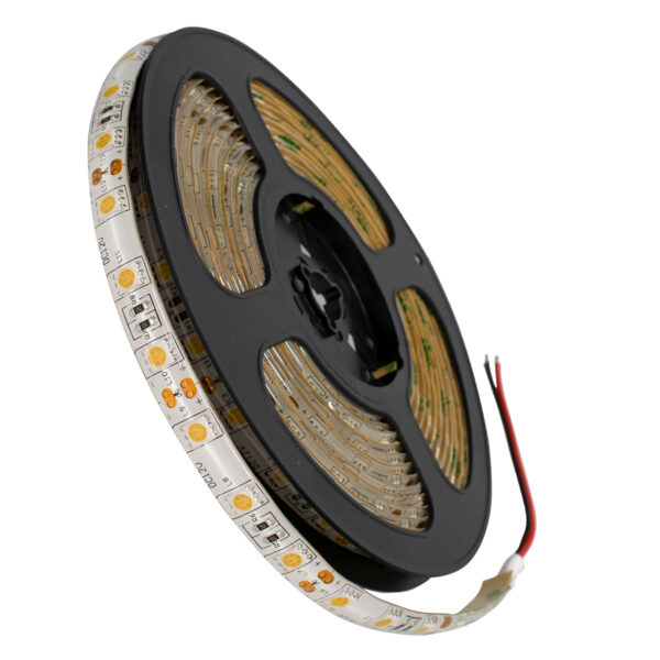 GloboStar® 70122 Ταινία LED SMD 5050 5m 14.4W/m 60LED/m 1497lm/m 120° DC 12V Αδιάβροχη IP65 Θερμό Λευκό 3000K - 5 Χρόνια Εγγύηση