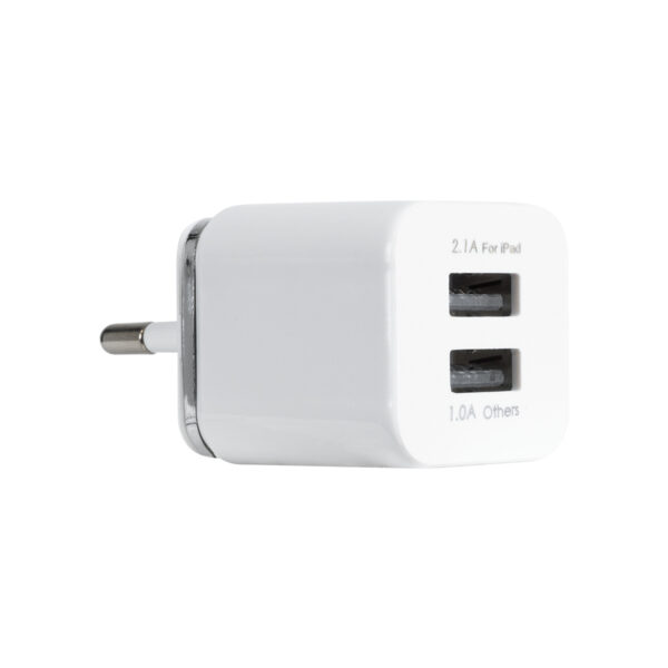 GloboStar® 79701 Φορτιστής Πρίζας Charger 1x Type-A USB Port 1.0 & 1x Type-A USB Port 2.1 For IPad DC 5V 3.1A Max 15W - Image 3