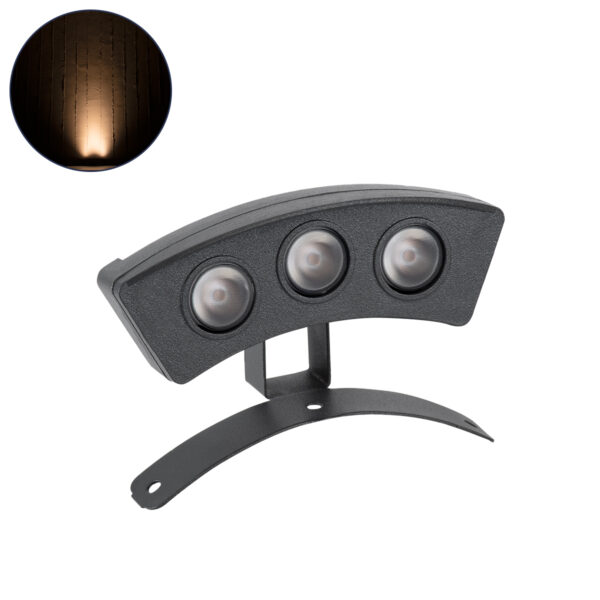 GloboStar® TREELIGHT-PLANTE 90514 Κυρτή Μπάρα Φωτισμού Wall Washer Ειδική για Φυτά - Δέντρα LED 3W 255lm 15° DC 24V Αδιάβροχο IP67 Μ11 x Π3 x Υ8.2cm Αρχιτεκτονικό Πορτοκαλί 2200K - Γκρι Ανθρακί - 3 Years Warranty