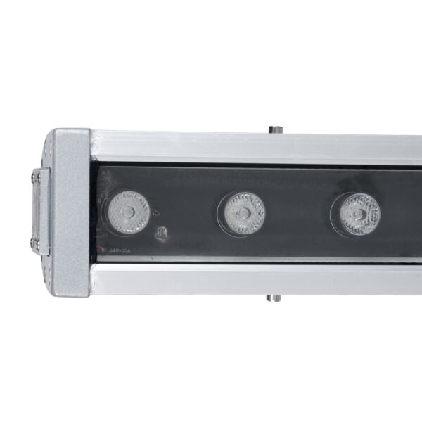 GloboStar® WASHER-DAIA S-90995 Μπάρα Φωτισμού Wall Washer LED 54W 5400lm 30° AC 230V Αδιάβροχο IP65 Μ100 x Π7.5 x Υ7cm Πολύχρωμο RGB DMX512 Display on Body - Ασημί - Image 8