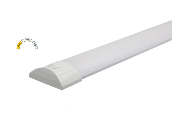 LED ΦΩΤΙΣΤΙΚΟ ΟΒΑΛ PC.120cm 36WCCT ΜΕ ΔΙΑΚΟΠΤΗ ON/OFF ΛΕΥΚΟ - Image 2