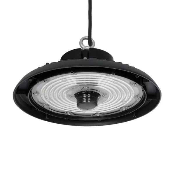 GLOBOSTAR® INDUSTRY 61706 Βιομηχανικό Φωτιστικό Καμπάνα High Bay UFO Τεχνολογίας Smart Group Linkable Control System 2.4Ghz με Αισθητήρα Κίνησης Microwave LED 200W 30000lm SDCM<5 90° AC 85-265V Αδιάβροχο IP65 IK08 Μαύρο Χυτό Αλουμίνιο - Φυσικό Λευκό 5000K - 338 x Sanan Opto SMD Chip & TÜV SÜD Driver - Μ30 x Π30 x Υ16cm - 5 Χρόνια Εγγύηση - Image 3