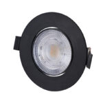 LED ΣΠΟΤ ΨΕΥΔΟΡΟΦΗΣ ΚΙΝΗΤΟ ΣΤΡΟΓΓΥΛΟ 3W/5W/7W CCT 38° ΜΑΥΡΟ