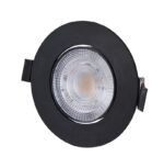 LED ΣΠΟΤ ΨΕΥΔΟΡΟΦΗΣ ΚΙΝΗΤΟ ΣΤΡΟΓΓΥΛΟ 3W/5W/7W CCT 38° ΜΑΥΡΟ