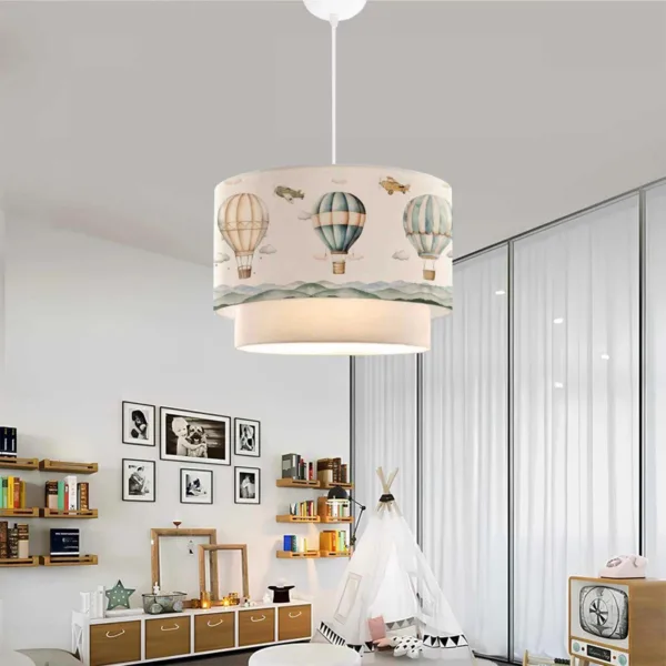 GloboStar® BALLON 204-0121 Παιδικό Κρεμαστό Φωτιστικό Φιγούρα Μονόφωτο 1 x E27 IP20 Πολύχρωμο Ύφασμα - Μ30 x Π30 x Υ70cm - Image 3