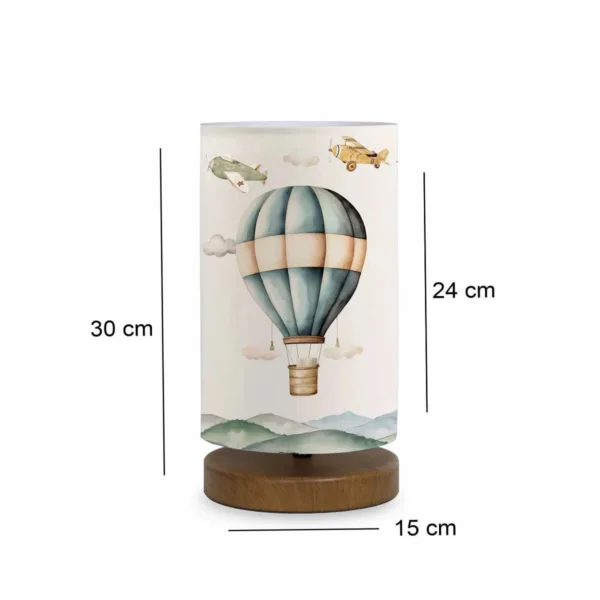 GloboStar® BALLON 204-0145 Παιδικό Eπιτραπέζιο Φωτιστικό Φιγούρα Μονόφωτο 1 x E27 IP20 Πολύχρωμο Ύφασμα - Μ15 x Π15 x Υ30cm - Image 2