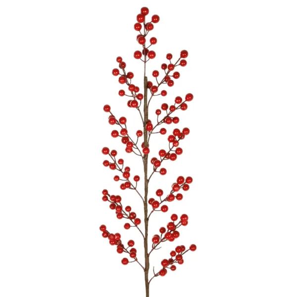 GloboStar® Artificial Garden RED BERRIES FRUIT BRANCH 21440 Τεχνητό Διακοσμητικό Κλαδί Κόκκινο Γκί Y96cm - Image 2