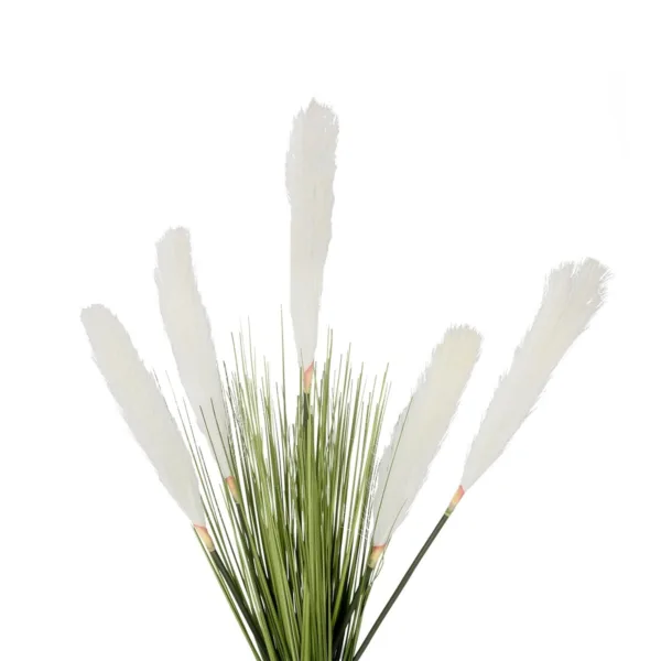 GloboStar® Artificial Garden WHITE PAMPAS GRASS BRANCH 21485 Τεχνητό Διακοσμητικό Κλαδί Λευκό Πάμπας Y88cm - Image 2