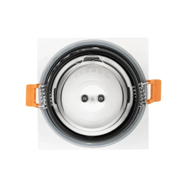 GloboStar® 60896 GASPAR Χωνευτό Τετράγωνο Σποτ Οροφής για Λάμπα MR16/GU10 IP65 - Αλουμίνιο & Γυαλί - Φ8.5 x Υ4.4cm - Λευκό & Διάφανο - 5 Χρόνια Εγγύηση - Image 4