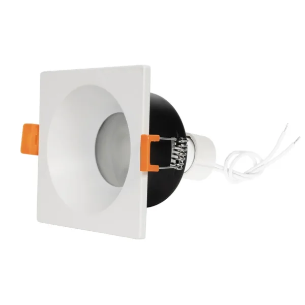 GloboStar® 60896 GASPAR Χωνευτό Τετράγωνο Σποτ Οροφής για Λάμπα MR16/GU10 IP65 - Αλουμίνιο & Γυαλί - Φ8.5 x Υ4.4cm - Λευκό & Διάφανο - 5 Χρόνια Εγγύηση - Image 5