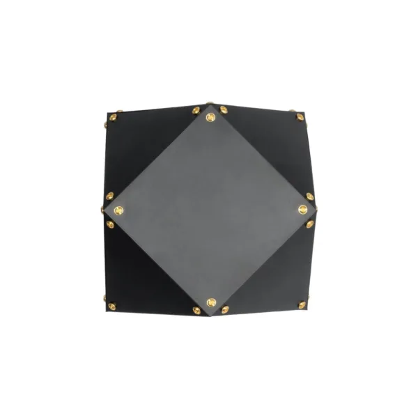 GloboStar® WELLES 00794 Μοντέρνο Επιτοίχιο Φωτιστικό Απλίκα Μονόφωτο 1 x E27 IP20 Μαύρο & Χρυσό Μέταλλο - Μ17 x Π28 x Υ17cm - Image 4