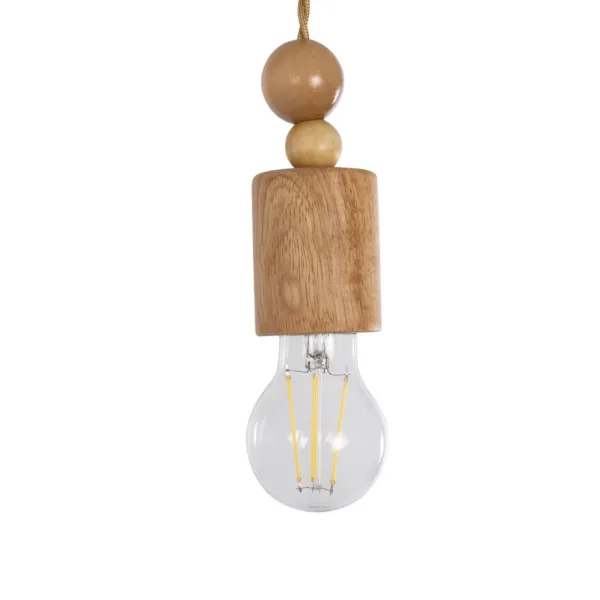 GloboStar® NOVO 00885 Vintage Επιτοίχιο Φωτιστικό Απλίκα Μονόφωτο 1 x E27 IP20 Μπεζ Ξύλο με Μπεζ Σχοινί - Μ7 x Π27 x Υ65cm - Image 7