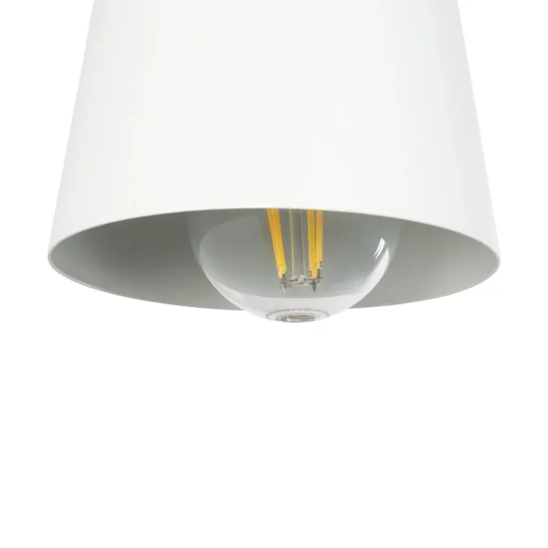 GloboStar® AMY 00946 Μοντέρνο Επιτοίχιο Φωτιστικό Απλίκα Μονόφωτο 1 x E27 IP20 Λευκό Μέταλλο, Μπεζ Ξύλο με Πορτοκαλί Δέρμα - Μ19 x Π13 x Y14cm - Image 6