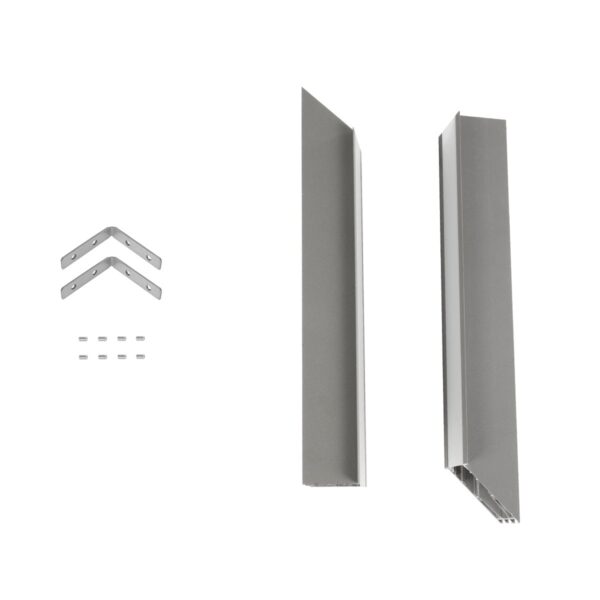 GLOBOSTAR® ALP-CORNER-IN90 RECESSA 61793 Χωνευτό Προφίλ Αλουμινίου Γωνία με Λευκό Γαλακτερό Πατητό Κάλυμμα για Ταινίες LED IP20 - Γκρι Ανθρακί Ματ - Μ30 x Π3.5 x Υ4cm - Image 7