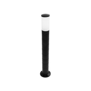 GloboStar® GARDENIO 203-0250 Μοντέρνο Επιδαπέδιο Φωτιστικό Μονόφωτο 1 x E27 IP44 Μαύρο Πλαστικό Σώμα - Μ15 x Π15 x Υ84cm