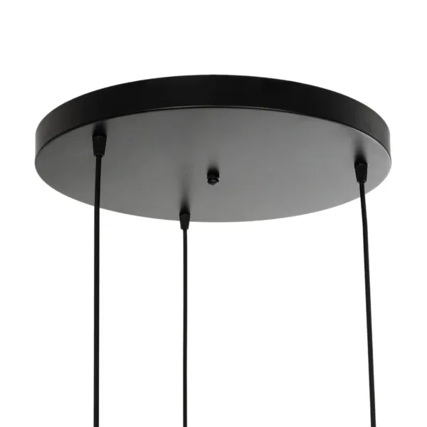 GloboStar® DAZLA 201-0024 Vintage Κρεμαστό Φωτιστικό Πλέγμα Τρίφωτο 3 x E27 IP20 Μαύρο Μέταλλο - Μ32 x Π32 x Υ70cm - Image 8