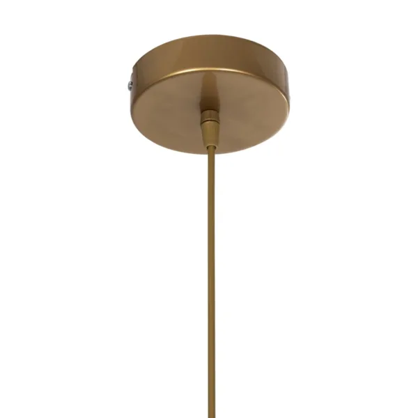 GloboStar® DROP 201-0034 Vintage Κρεμαστό Φωτιστικό Μπάλα Μονόφωτο 1 x E27 IP20 Χρυσό Μέταλλο με Γαλακτερή Μπάλα - Μ20 x Π25 x Υ80cm - Image 9