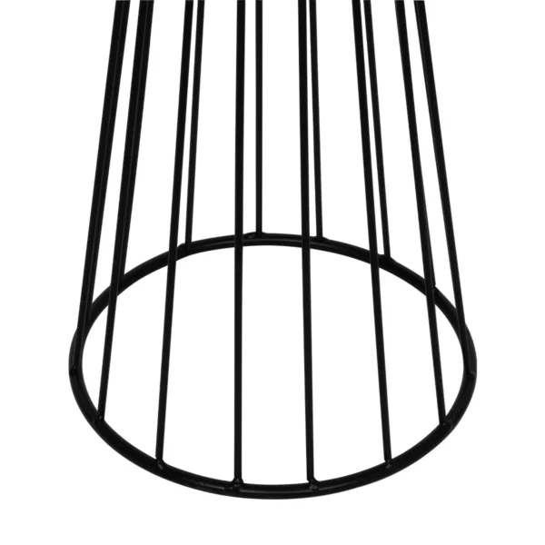 GloboStar® NOVA 201-0036 Μοντέρνο Επιδαπέδιο Φωτιστικό 1 x E27 IP20 Μαύρο Μεταλλό με Λευκό Ύφασμα - Μ38 x Π38 x Υ155cm - Image 9