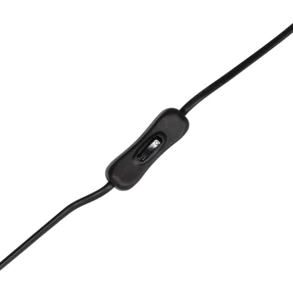 GloboStar® NOVA 201-0037 Μοντέρνο Επιδαπέδιο Φωτιστικό 1 x E27 IP20 Μαύρο Μεταλλό με Μαύρο Ύφασμα - Μ38 x Π38 x Υ155cm - Image 10