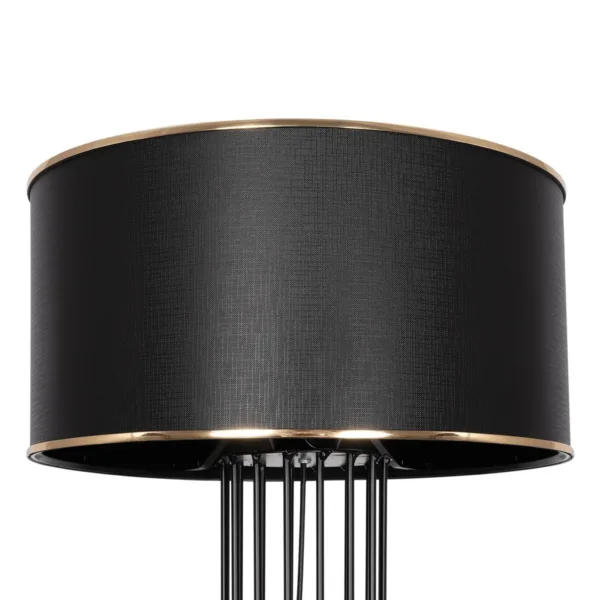 GloboStar® NOVA 201-0037 Μοντέρνο Επιδαπέδιο Φωτιστικό 1 x E27 IP20 Μαύρο Μεταλλό με Μαύρο Ύφασμα - Μ38 x Π38 x Υ155cm - Image 7
