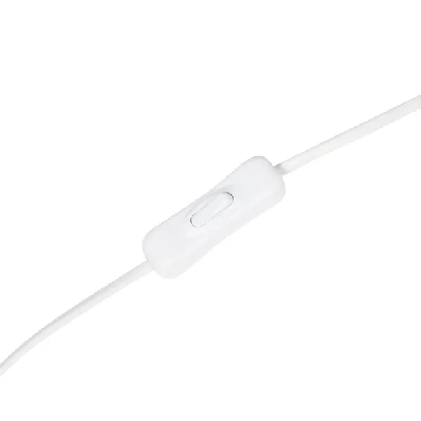 GloboStar® NOVA 201-0038 Μοντέρνο Επιδαπέδιο Φωτιστικό 1 x E27 IP20 Λευκό Μεταλλό με Μαύρο Ύφασμα - Μ38 x Π38 x Υ155cm - Image 10