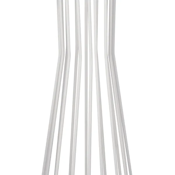 GloboStar® NOVA 201-0038 Μοντέρνο Επιδαπέδιο Φωτιστικό 1 x E27 IP20 Λευκό Μεταλλό με Μαύρο Ύφασμα - Μ38 x Π38 x Υ155cm - Image 8