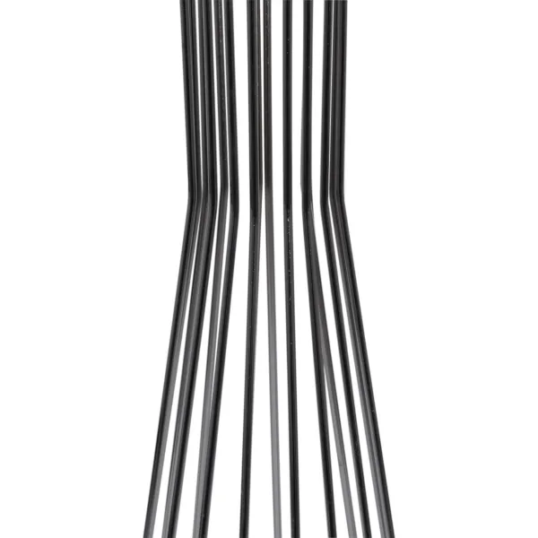 GloboStar® NOVA 201-0039 Μοντέρνο Επιδαπέδιο Φωτιστικό 1 x E27 IP20 Ασημί Μεταλλό με Μαύρο Ύφασμα - Μ38 x Π38 x Υ155cm - Image 8
