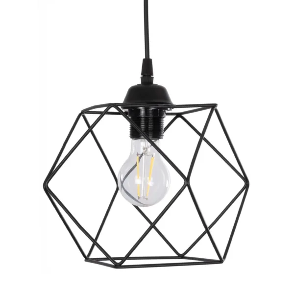 GloboStar® SOLIS 201-0045 Vintage Κρεμαστό Φωτιστικό Πλέγμα Μονόφωτο 1 x E27 IP20 Χρυσό Μέταλλο - Μ17 x Π17 x Υ75cm - Image 4
