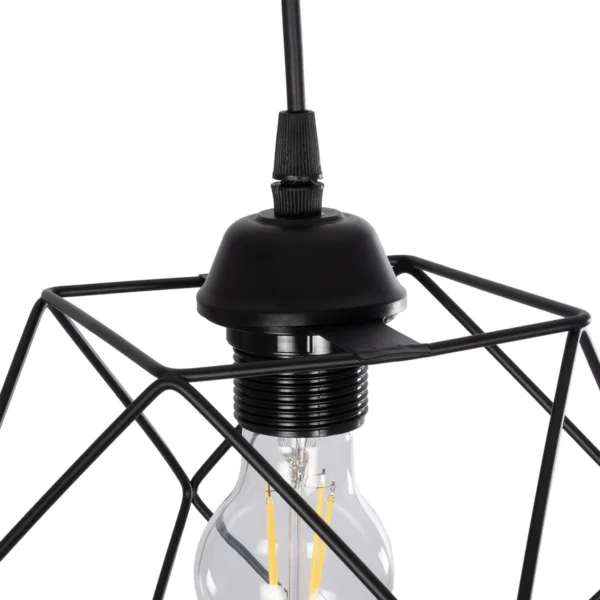 GloboStar® SOLIS 201-0045 Vintage Κρεμαστό Φωτιστικό Πλέγμα Μονόφωτο 1 x E27 IP20 Χρυσό Μέταλλο - Μ17 x Π17 x Υ75cm - Image 8