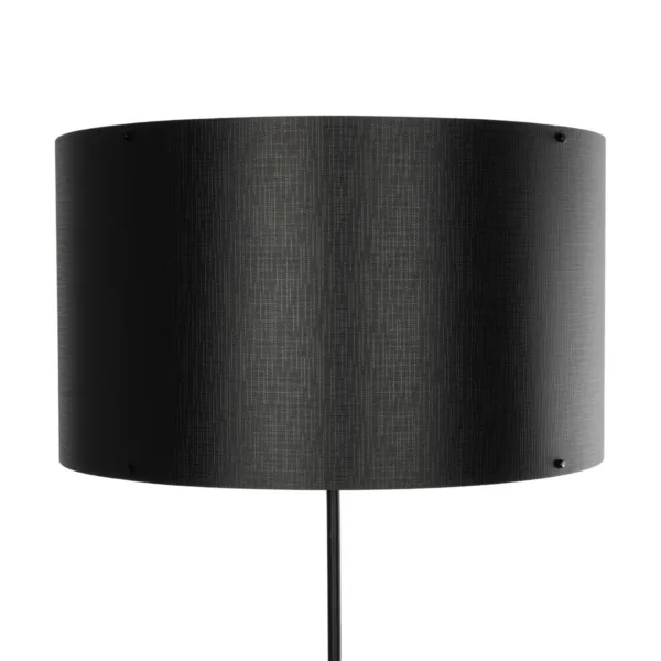 GloboStar® LUMO 201-0072 Μοντέρνο Επιδαπέδιο Φωτιστικό Μονόφωτο 1 x E27 IP20 Καρυδί Ξύλο με Μαύρο Ύφασμα - Μ37 x Π37 x Υ155cm - Image 5