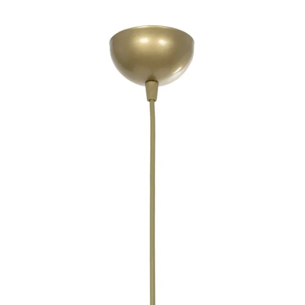 GloboStar® LUCANA 201-0074 Vintage Κρεμαστό Φωτιστικό Πλέγμα Μονόφωτο 1 x E27 IP20 Χρυσό Μέταλλο - Μ30 x Π30 x Υ70cm - Image 9