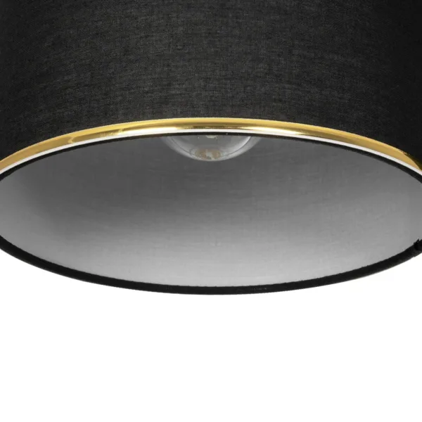 GloboStar® GLOWEN 201-0086 Vintage Φωτιστικό Οροφής Ράγα Τρίφωτο 3 x E27 IP20 Μαύρο Μέταλλο με Καφέ Υφάσμα - Μ79 x Π25 x Υ26cm - Image 7