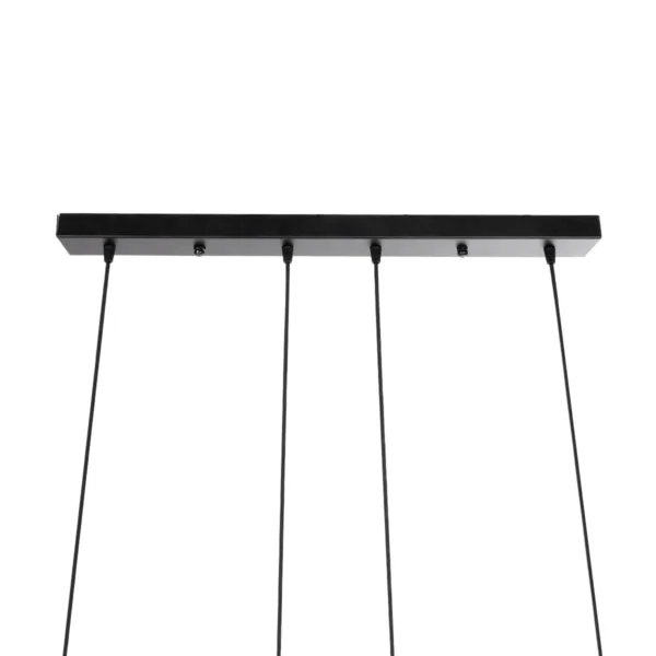 GloboStar® PULSAR 201-0103 Vintage Κρεμαστό Φωτιστικό Ράγα Πολύφωτο 4 x E27 IP20 Μαύρο Μέταλλο - Μ70 x Π20 x Υ80cm - Image 7