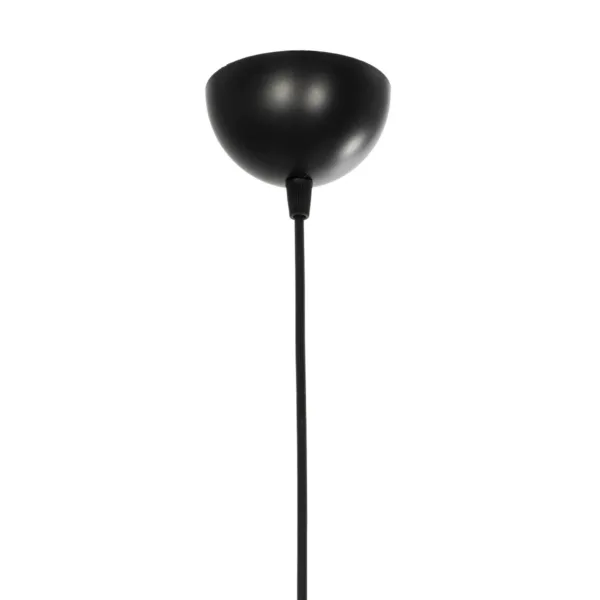 GloboStar® GLARO 201-0112 Vintage Κρεμαστό Φωτιστικό Καμπάνα Μονόφωτο 1 x E27 IP20 Μαύρο Μέταλλο με Μπεζ Σχοινί - Μ30 x Π30 x Υ70cm - Image 9