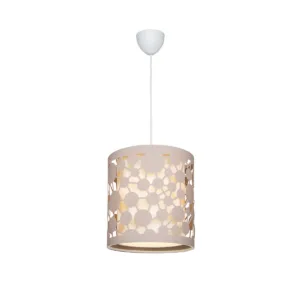 GloboStar® PETAL 203-0066 Μοντέρνο Κρεμαστό Φωτιστικό Καπέλο Μονόφωτο 1 x E27 IP20 Ροζ Πλαστικό - Μ23.5 x Π23.5 x Υ76cm