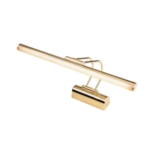 GloboStar® REFINE 203-0185 Φωτιστικό Τοίχου - Απλίκα LED 7W 640lm 120° AC 220-240V IP44 Θερμό Λευκό 2700K Χρυσό - Μ35 x Π25 x Υ9cm - 2 Xρόνια Εγγύηση