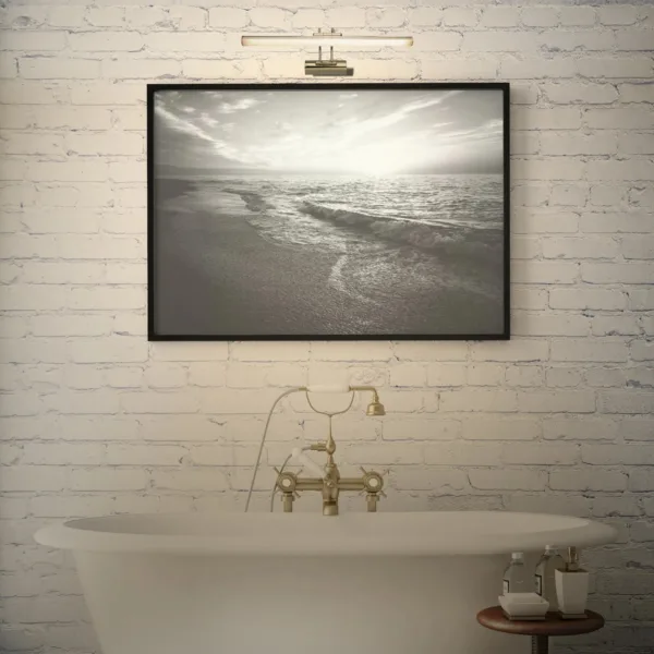 GloboStar® REFINE 203-0185 Φωτιστικό Τοίχου - Απλίκα LED 7W 640lm 120° AC 220-240V IP44 Θερμό Λευκό 2700K Χρυσό - Μ35 x Π25 x Υ9cm - 2 Xρόνια Εγγύηση - Image 3
