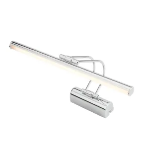 GloboStar® REFINE 203-0187 Φωτιστικό Τοίχου - Απλίκα LED 7W 640lm 120° AC 220-240V IP44 Θερμό Λευκό Χρώμιο - Μ35 x Π25 x Υ9cm - 2 Xρόνια Εγγύηση