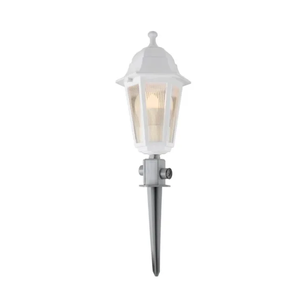 GloboStar® VITRO 203-0203 Vintage Καρφωτό Φωτιστικό Φαναράκι Μονόφωτο 1 x E27 IP44 Λευκό Πλαστικό Σώμα - Μ16 x Π16 x Υ51cm