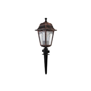 GloboStar® SOLME 203-0218 Vintage Καρφωτό Φωτιστικό Φαναράκι Μονόφωτο 1 x E27 IP44 Χάλκινο Πλαστικό Σώμα - Μ15 x Π15 x Υ50cm