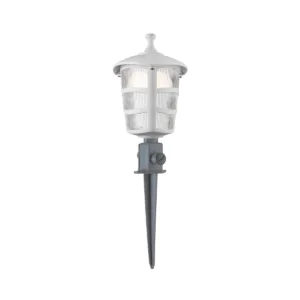 GloboStar® ZARDIN 203-0241 Vintage Καρφωτό Φωτιστικό Φαναράκι Μονόφωτο 1 x E27 IP44 Λευκό Πλαστικό Σώμα - Μ16 x Π16 x Υ51cm