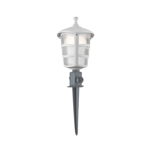 GloboStar® ZARDIN 203-0241 Vintage Καρφωτό Φωτιστικό Φαναράκι Μονόφωτο 1 x E27 IP44 Λευκό Πλαστικό Σώμα - Μ16 x Π16 x Υ51cm