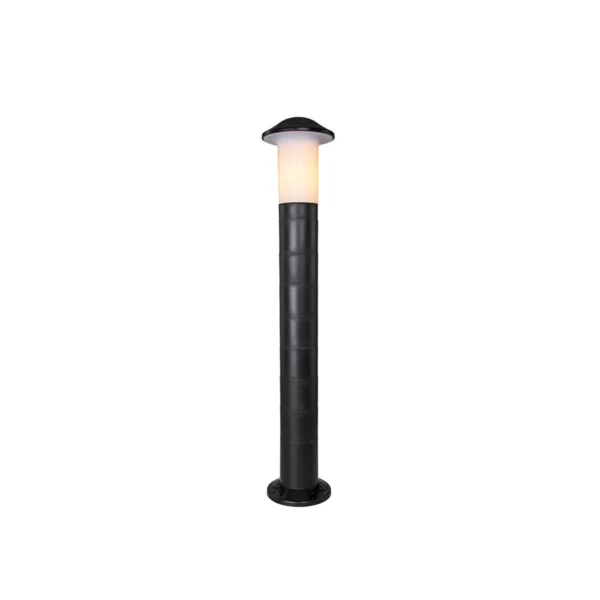 GloboStar® GARDENIO 203-0247 Μοντέρνο Επιδαπέδιο Φωτιστικό Φαναράκι Μονόφωτο 1 x E27 IP44 Μαύρο Πλαστικό Σώμα - Μ15 x Π15 x Υ85cm