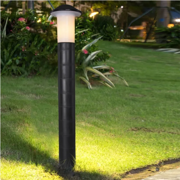 GloboStar® GARDENIO 203-0247 Μοντέρνο Επιδαπέδιο Φωτιστικό Φαναράκι Μονόφωτο 1 x E27 IP44 Μαύρο Πλαστικό Σώμα - Μ15 x Π15 x Υ85cm - Image 3