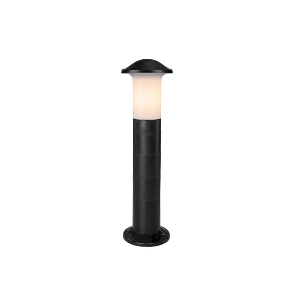 GloboStar® GARDENIO 203-0248 Μοντέρνο Επιδαπέδιο Φωτιστικό Μονόφωτο 1 x E27 IP44 Μαύρο Πλαστικό Σώμα - Μ15 x Π15 x Υ57cm