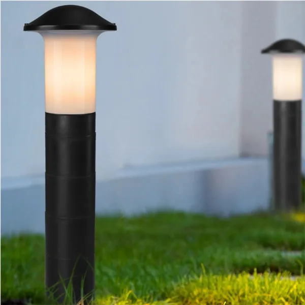 GloboStar® GARDENIO 203-0248 Μοντέρνο Επιδαπέδιο Φωτιστικό Μονόφωτο 1 x E27 IP44 Μαύρο Πλαστικό Σώμα - Μ15 x Π15 x Υ57cm - Image 3