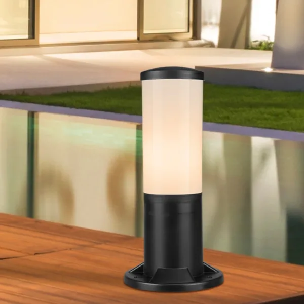 GloboStar® GARDENIO 203-0249 Μοντέρνο Επιδαπέδιο Φωτιστικό Μονόφωτο 1 x E27 IP44 Μαύρο Πλαστικό Σώμα - Μ15 x Π15 x Υ31cm - Image 3